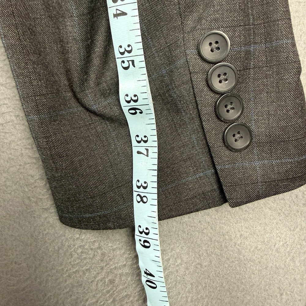 Marc New York Sports‎ Jacket Mens 46L Grey Blue Window Pane Check Dress Blazer - Picture 11 of 11